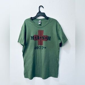 Gildan Army Green MASH Red Cross M.A.S.H 4077th T-Shirt